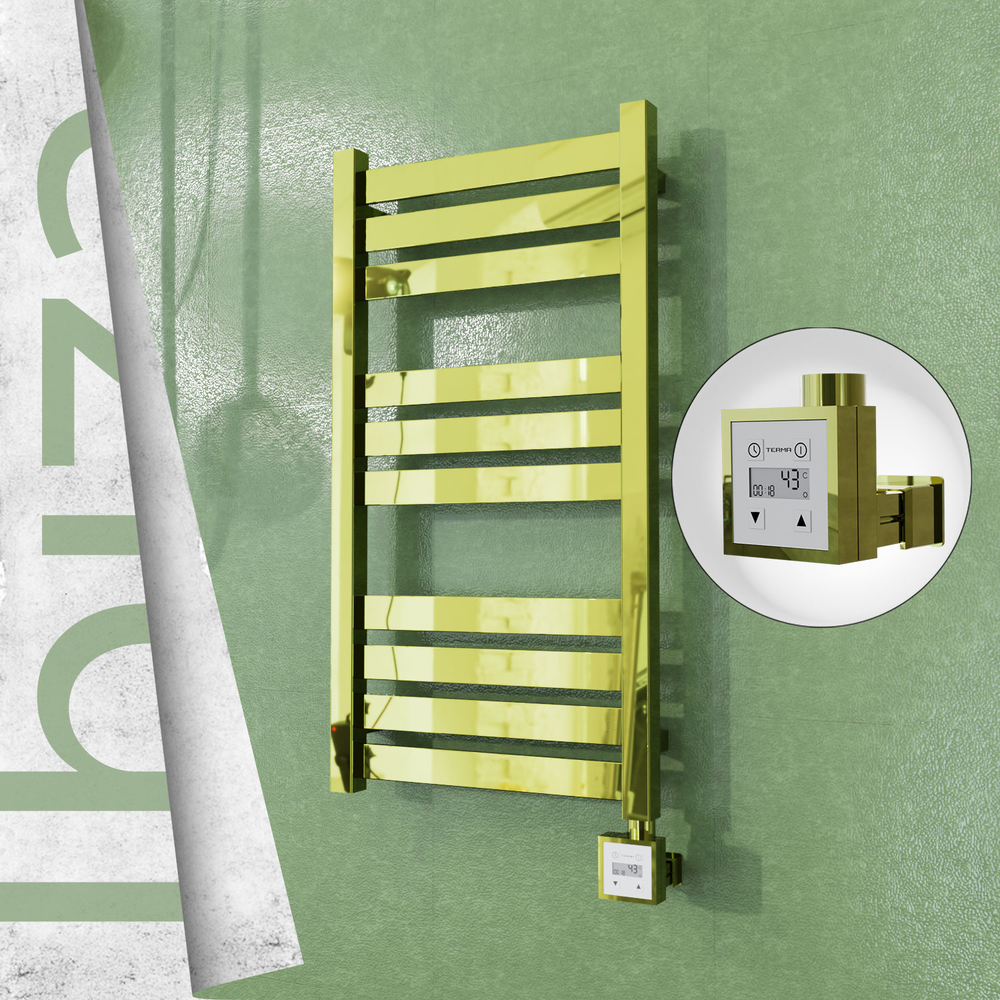 Ibiza Elektrikli Paslanmaz Çelik Havlupan 400x780 Altın (KTX3 Termostat) 200W - 1