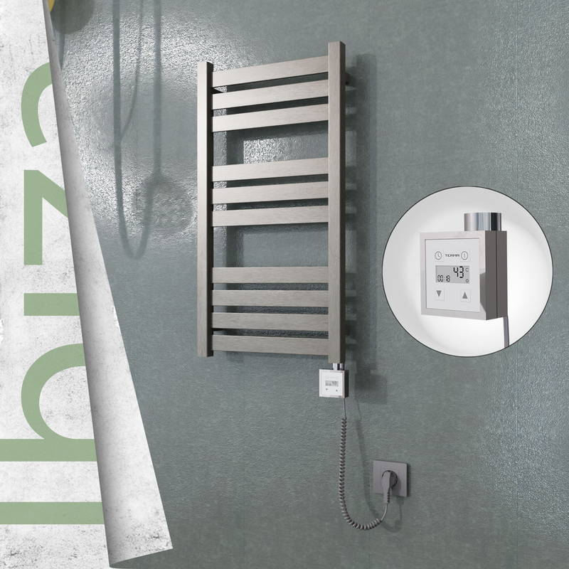 Ibiza Elektrikli Paslanmaz Çelik Havlupan 400x780 Satin Polisaj (KTX3 Termostat) 200W Spiral Kablolu