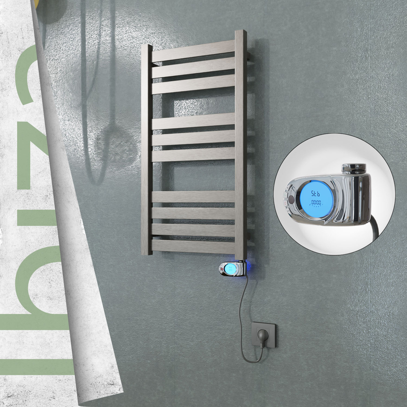 Ibiza Elektrikli Paslanmaz Çelik Havlupan 400x780 Satin Polisaj (Musa Termostat) 200W 