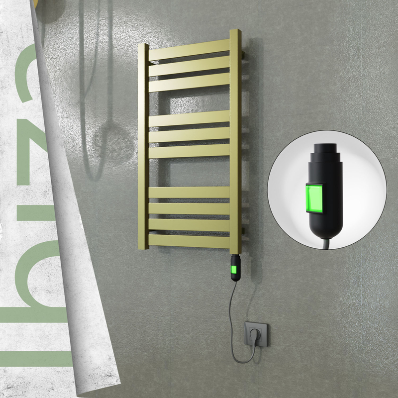 Ibiza Elektrikli Paslanmaz Çelik Havlupan 400x780 Satine Altın (On/Off Düğmeli) 200W 