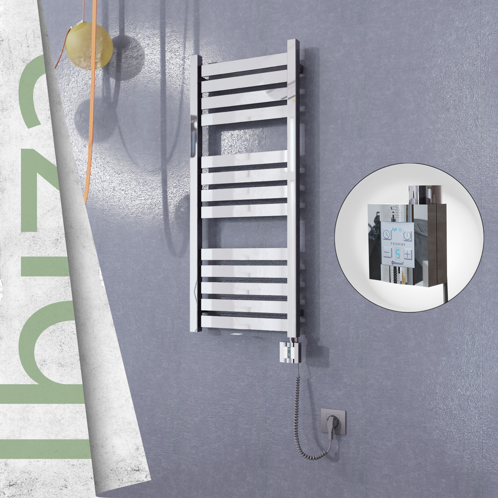 Ibiza Elektrikli Paslanmaz Çelik Havlupan 400x960 Ayna Polisaj (KTX4 Termostat) 300W Spiral Kablolu - 1