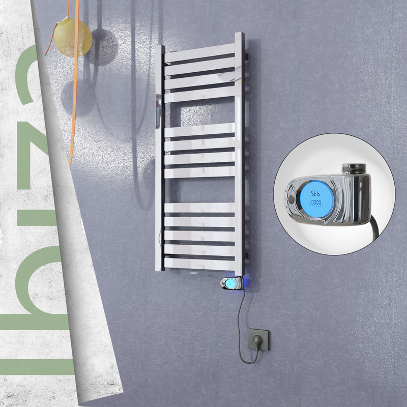 Ibiza Elektrikli Paslanmaz Çelik Havlupan 400x960 Ayna Polisaj (Musa Termostat) 300W 