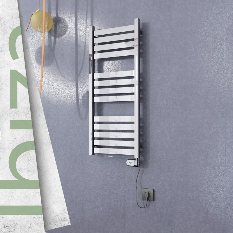 Ibiza Elektrikli Paslanmaz Çelik Havlupan 400x960 Ayna Polisaj (Thesis Termostat) 300W 