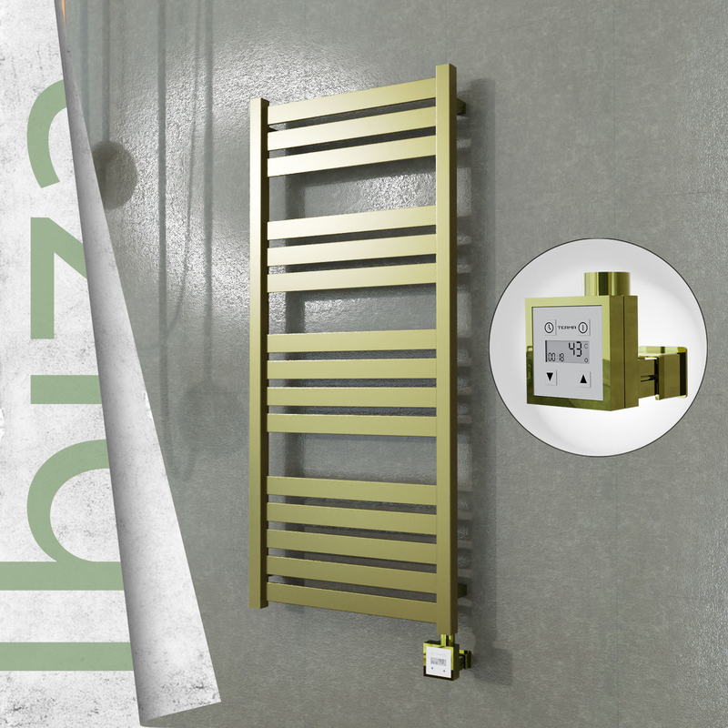 Ibiza Elektrikli Paslanmaz Çelik Havlupan 500x1165 Satine Altın (KTX3 Termostat) 300W