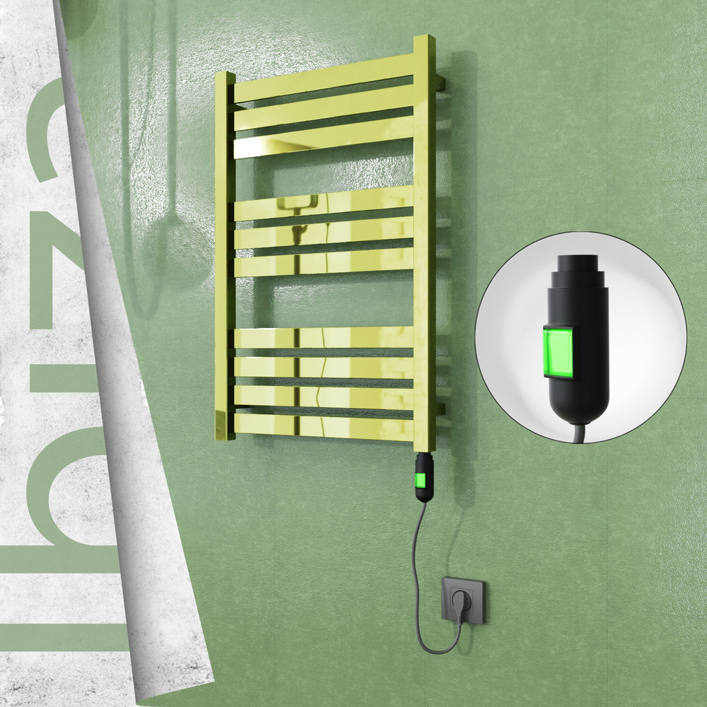 Ibiza Elektrikli Paslanmaz Çelik Havlupan 500x780 Altın (On/Off Düğmeli) 300W - 1