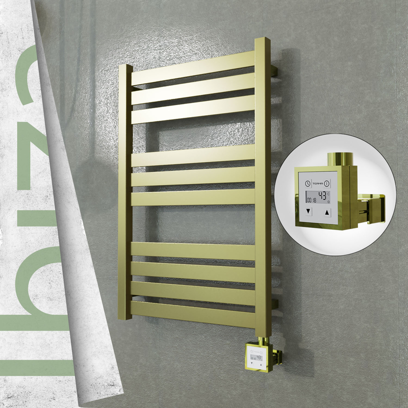 Ibiza Elektrikli Paslanmaz Çelik Havlupan 500x780 Satine Altın (KTX3 Termostat) 300W 
