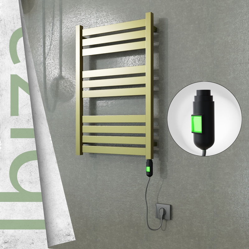 Ibiza Elektrikli Paslanmaz Çelik Havlupan 500x780 Satine Altın (On/Off Düğmeli) 300W
