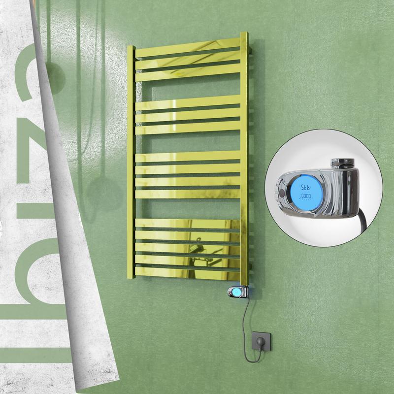 Ibiza Elektrikli Paslanmaz Çelik Havlupan 600x1165 Altın (Musa Termostat) 600W 