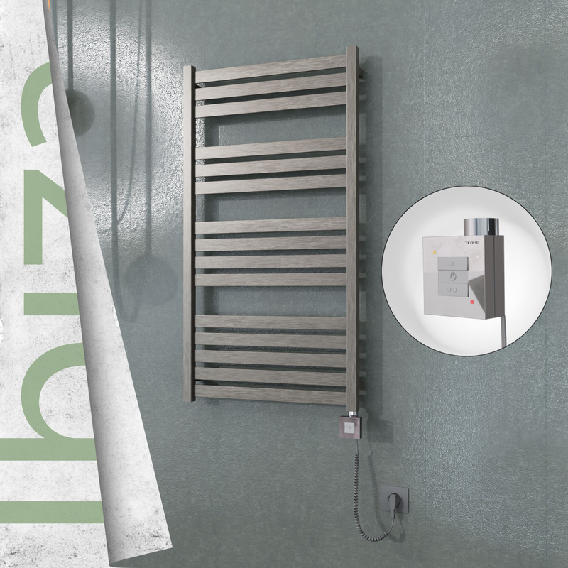 Ibiza Elektrikli Paslanmaz Çelik Havlupan 600x1165 Satine Altın (KTX1 Termostat) 600W Spiral Kablolu