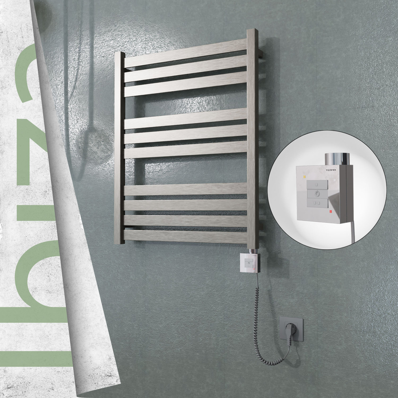 Ibiza Elektrikli Paslanmaz Çelik Havlupan 600x780 Satine Altın (KTX1 Termostat) 300W Spiral Kablolu 