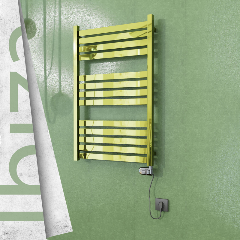 Ibiza Elektrikli Paslanmaz Çelik Havlupan 600x960 Altın (Thesis Termostat) 300W 