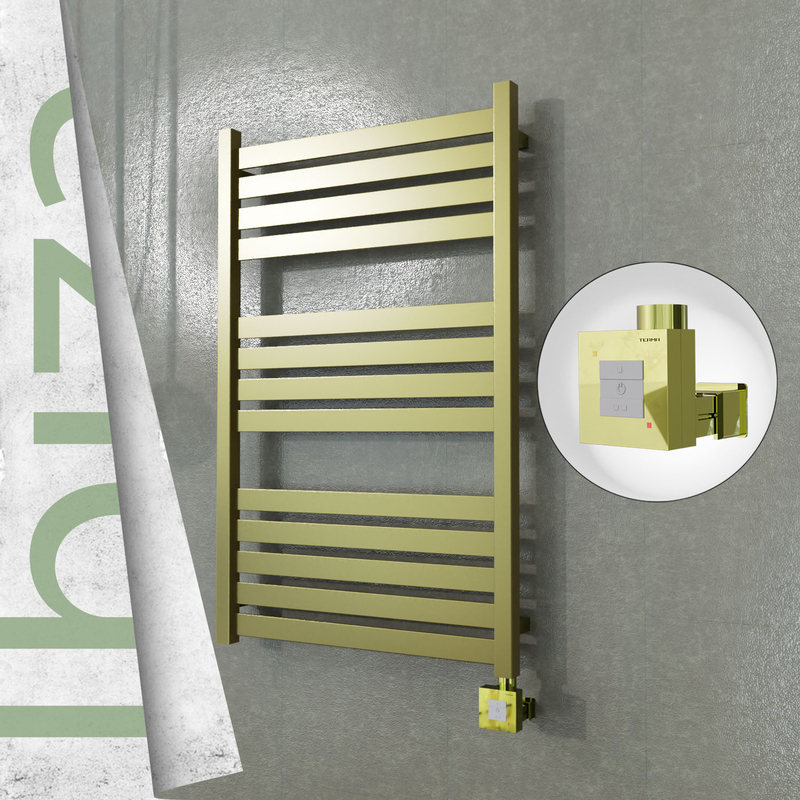 Ibiza Elektrikli Paslanmaz Çelik Havlupan 600x960 Satine Altın (KTX1 Termostat) 300W