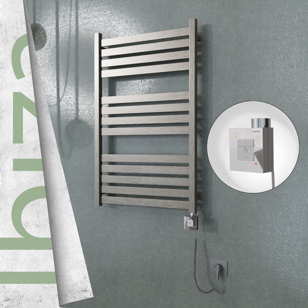 Ibiza Elektrikli Paslanmaz Çelik Havlupan 600x960 Satine Altın (KTX1 Termostat) 300W Spiral Kablolu - 1