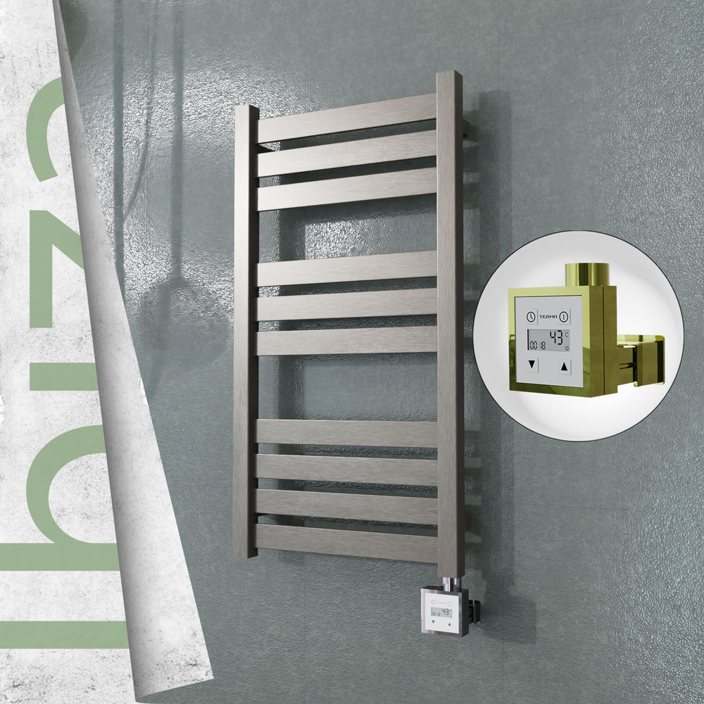 Ibiza Sèche-serviettes Électrique en Inox 400x780 Poli Satiné (KTX3 Thermostat) 200W - 1