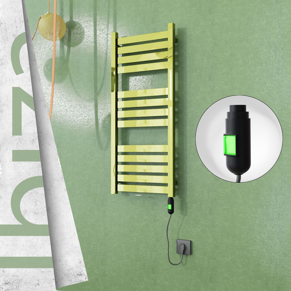 Ibiza Sèche-serviettes Électrique en Inox 400x960 Doré (Interrupteur Marche/Arrêt) 300W - 1