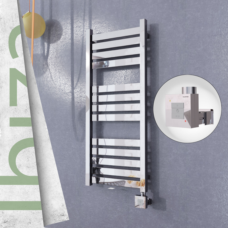 Ibiza Sèche-serviettes Électrique en Inox 400x960 Poli Miroir (KTX1 Thermostat) 300W 