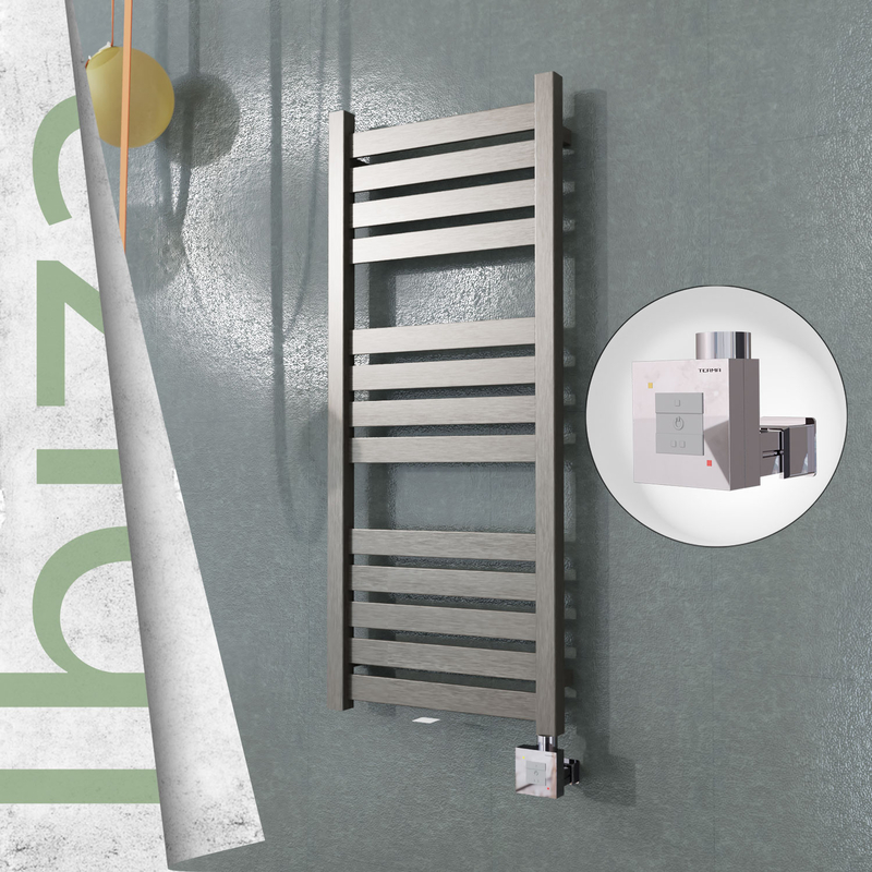 Ibiza Sèche-serviettes Électrique en Inox 400x960 Poli Satiné (KTX1 Thermostat) 300W 