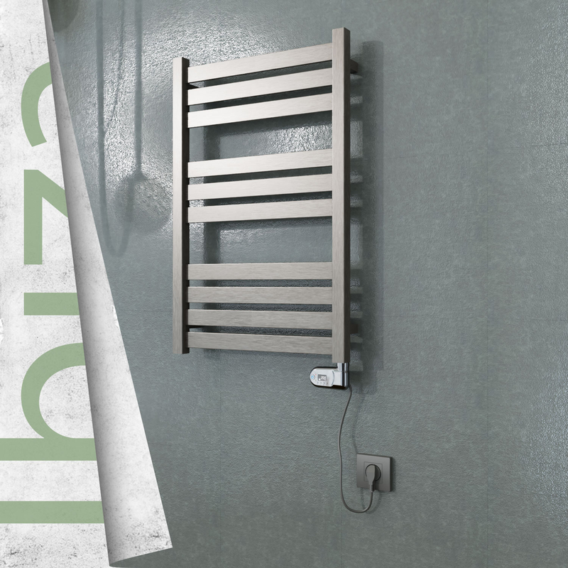 Ibiza Sèche-serviettes Électrique en Inox 500x780 Doré Satiné (Thesis Thermostat) 300W