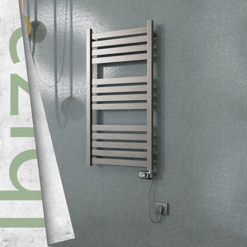 Ibiza Sèche-serviettes Électrique en Inox 500x960 Doré Satiné (Thesis Thermostat) 300W 