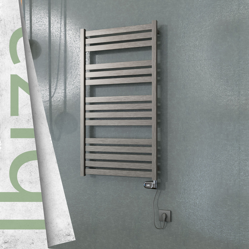 Ibiza Sèche-serviettes Électrique en Inox 600x1165 Doré Satiné (Thesis Thermostat) 600W 