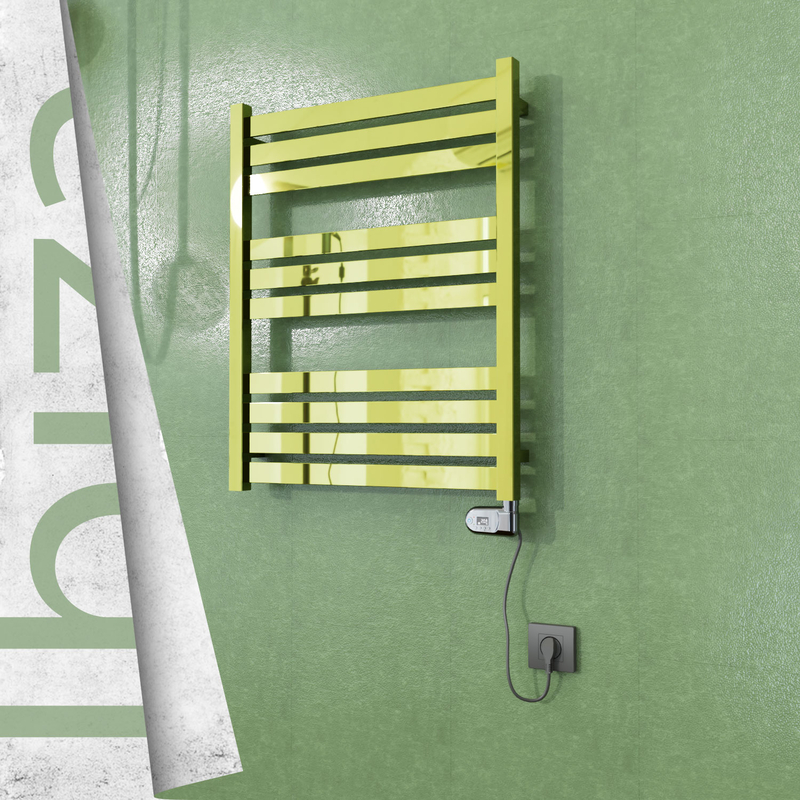 Ibiza Sèche-serviettes Électrique en Inox 600x780 Doré (Thesis Thermostat) 300W 