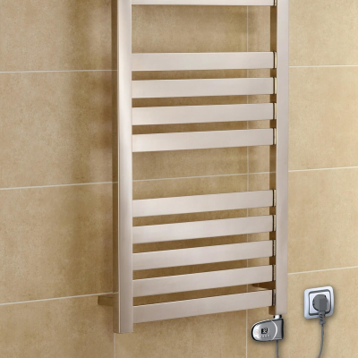 Ibiza Stainless Steel Electric Towel Warmer 500x960 Polished Finish (Thesis Thermostat) 300 W 