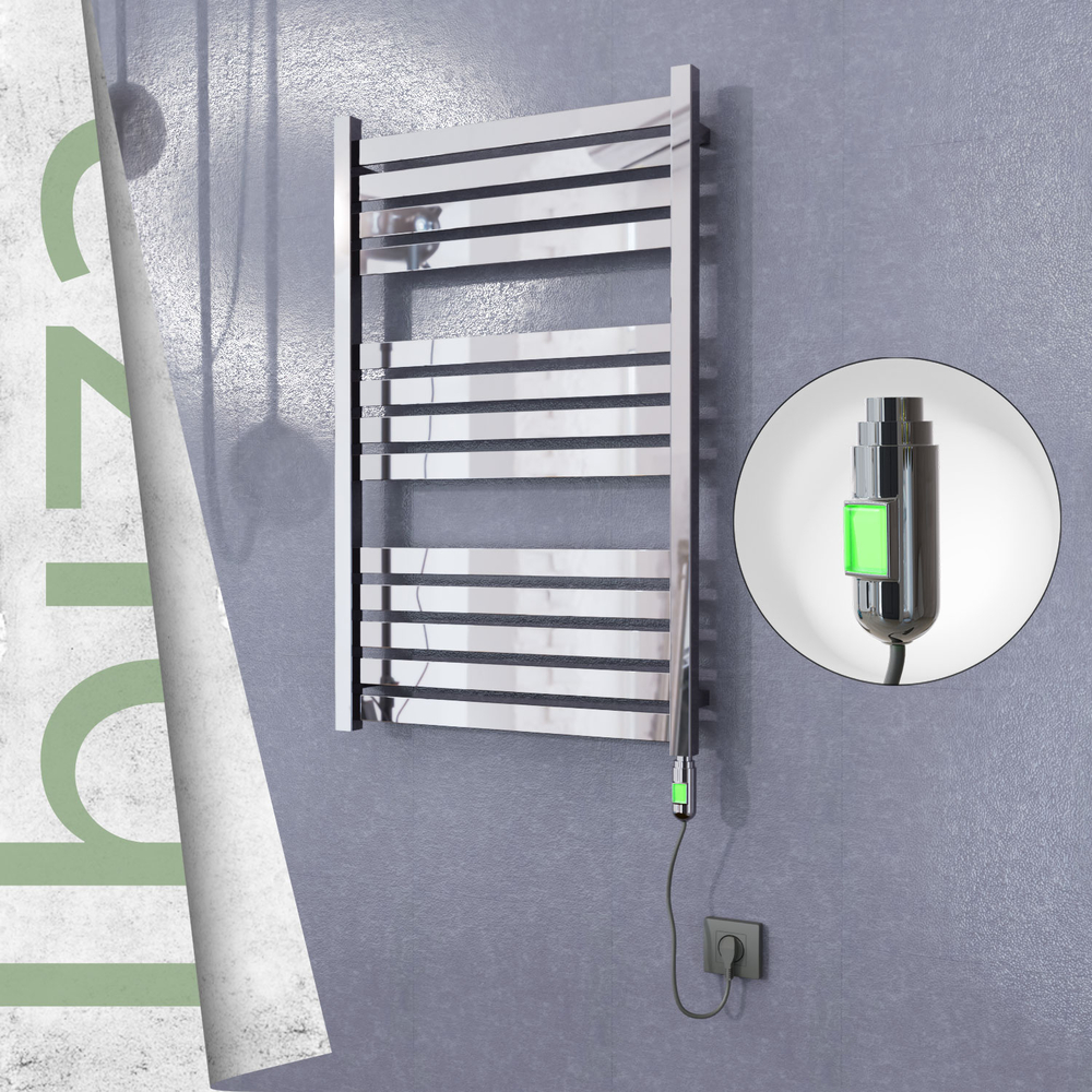 Ibiza Stainless Steel Electric Towel Warmer 600x960 Polished Finish (On/Off) 300 W - 2