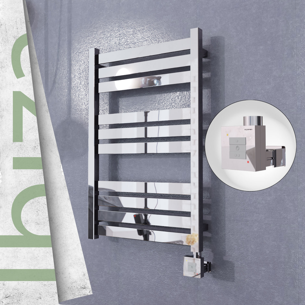 Ibiza Stainless Steel Towel Rail 500x780 Mirror Polished (KTX1 Thermostat) 300W - 1