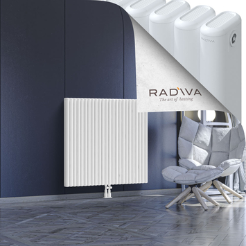 Kotto Aluminium Radiator 1000x1076 White Bottom Middle 50mm