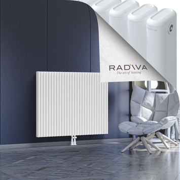 Kotto Aluminium Radiator 1000x1256 White Bottom Middle 50mm