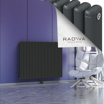 Kotto Aluminium Radiator 1000x1301 Dark Anthracite Bottom Middle 50mm