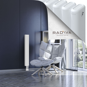 Kotto Aluminium Radiator 1000x131 White Bottom Right 50mm