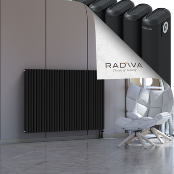 Kotto Aluminium Radiator 1000x1436 Black Bottom Right 50mm