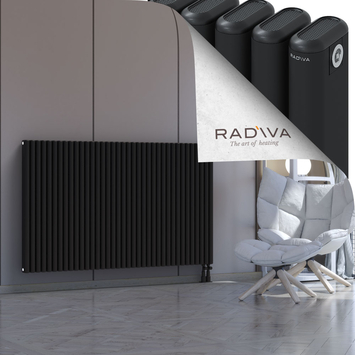 Kotto Aluminium Radiator 1000x1661 Black Bottom Right 50mm