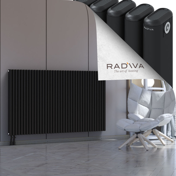 Kotto Aluminium Radiator 1000x1706 Black Bottom Left 50mm