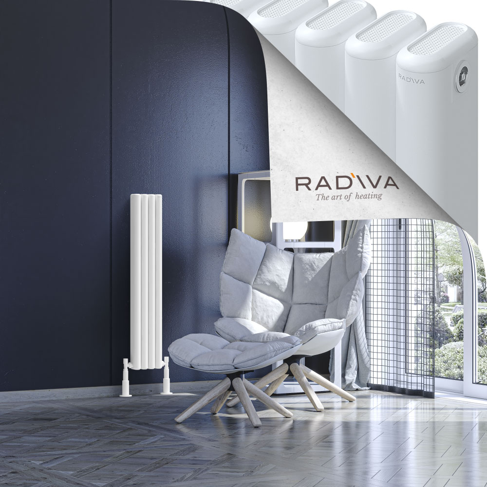 Kotto Aluminium Radiator 1000x176 White - 1