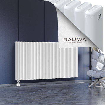 Kotto Aluminium Radiator 1000x1931 White Bottom Left 50mm