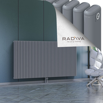 Kotto Aluminium Radiator 1000x1976 Grey Bottom Middle 50mm