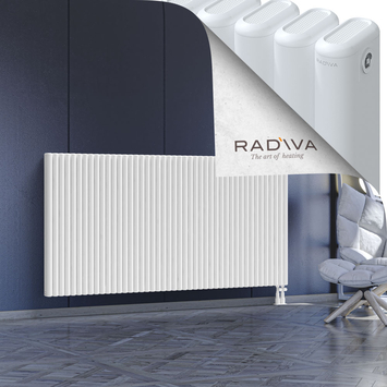 Kotto Aluminium Radiator 1000x2021 White Bottom Right 50mm