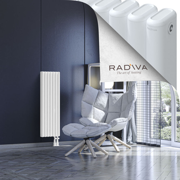 Kotto Aluminium Radiator 1000x311 White Bottom Right 50mm