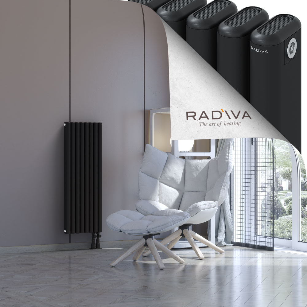 Kotto Aluminium Radiator 1000x356 Black - 4