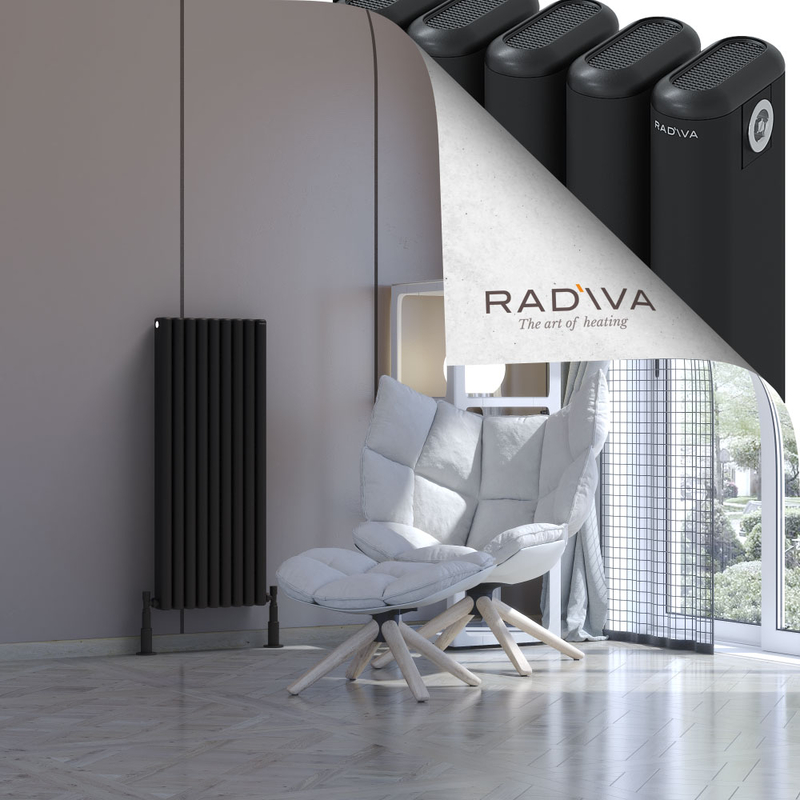 Kotto Aluminium Radiator 1000x401 Black 