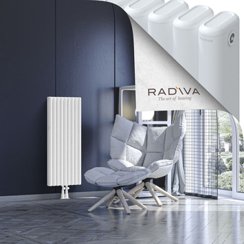 Kotto Aluminium Radiator 1000x401 White Bottom Middle 50mm