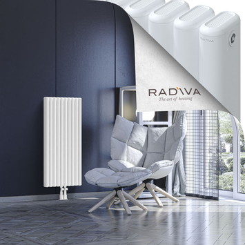 Kotto Aluminium Radiator 1000x446 White Bottom Middle 50mm