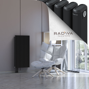 Kotto Aluminium Radiator 1000x491 Black Bottom Left 50mm