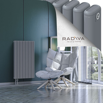 Kotto Aluminium Radiator 1000x581 Grey Bottom Left 50mm