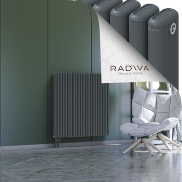 Kotto Aluminium Radiator 1000x986 Anthracite Bottom Left 50mm