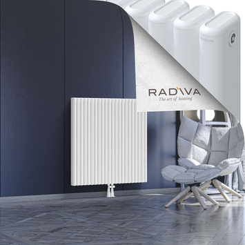Kotto Aluminium Radiator 1000x986 White Bottom Middle 50mm