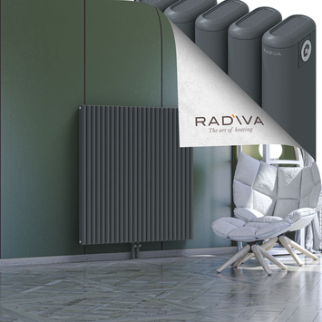 Kotto Aluminium Radiator 1200x1121 Anthracite Bottom Middle 50mm