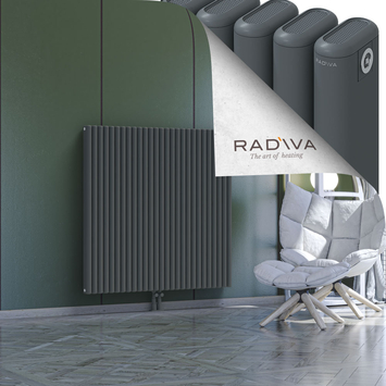 Kotto Aluminium Radiator 1200x1211 Anthracite Bottom Middle 50mm